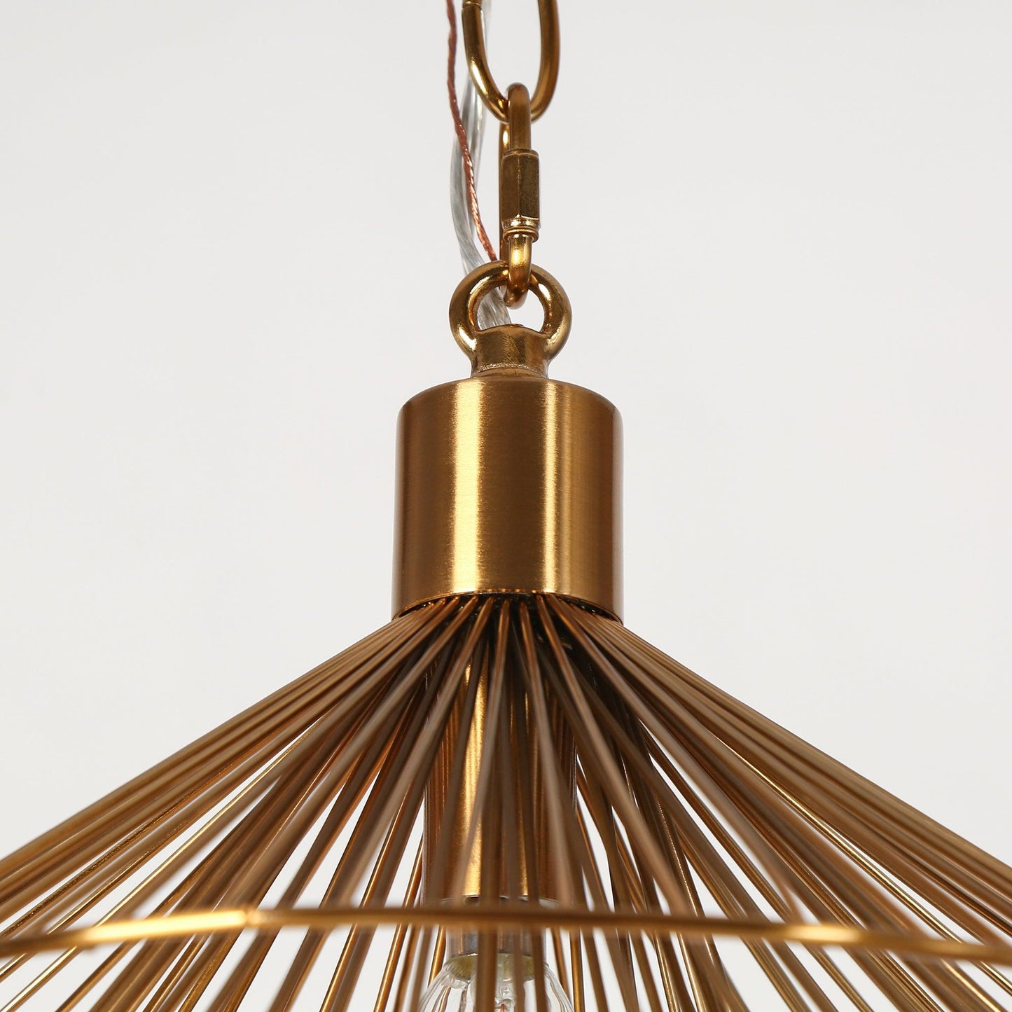 1-Light Gold Geometric Pendant Light - Belles Lighting