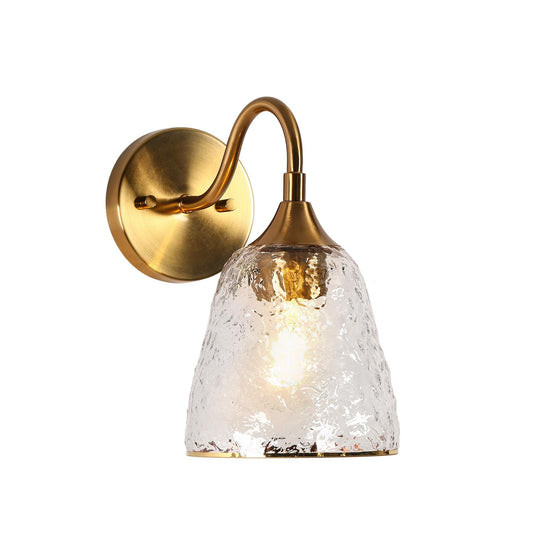 Dolohovstrout 1-Light Modern Gold Texture Glass  Wall Sconces