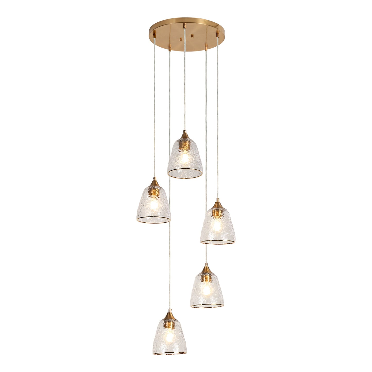 Dolohovstrout 5-Light Small Brass Chandelier