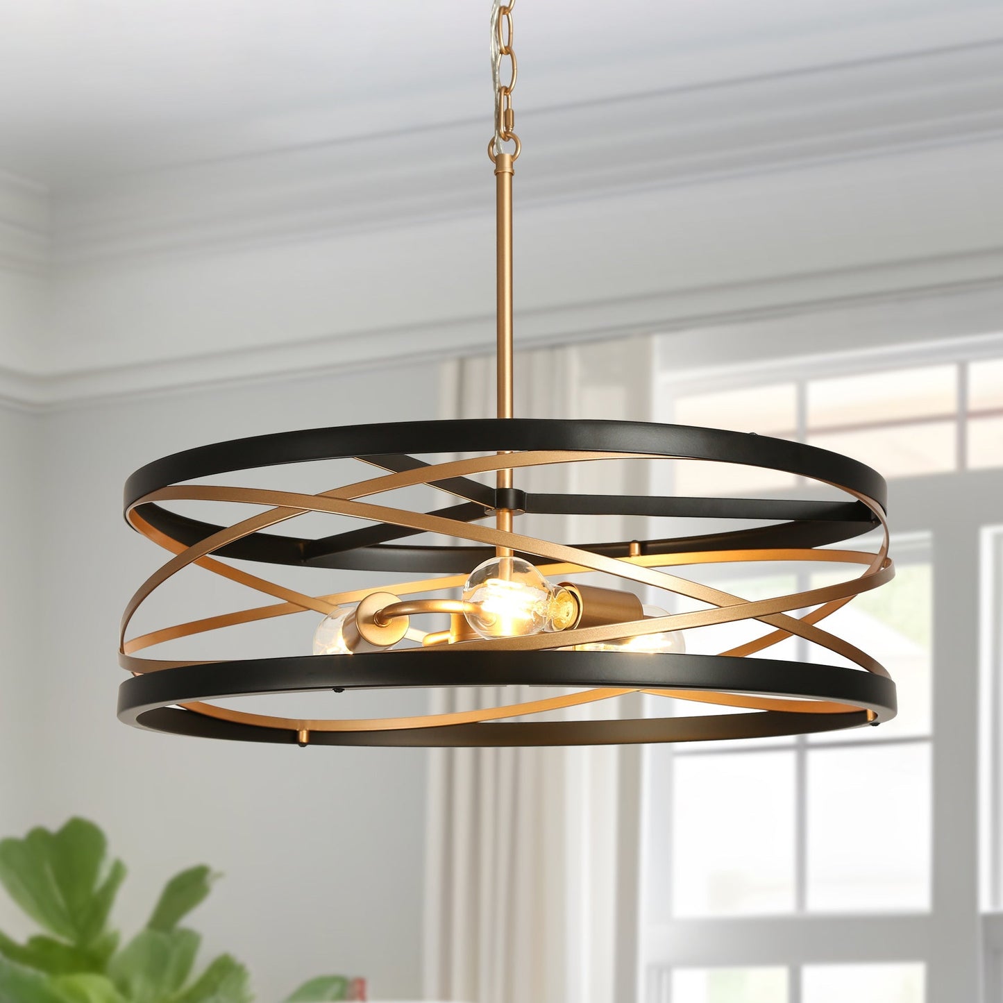 Cartlann 3-Light Medium Brass Chandelier