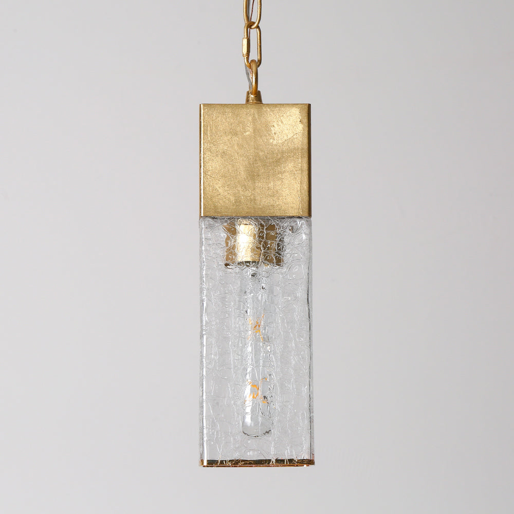 Moelleully 1-Light 4" Gold Modern Textured Glass Pendant Light Fixtures