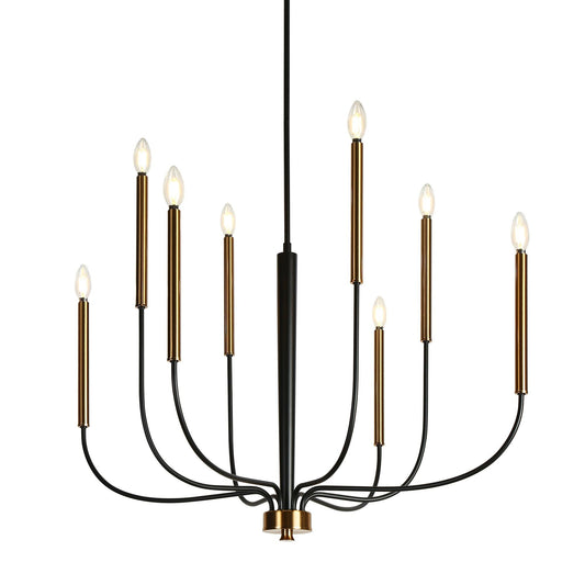 Priamurskiy 8-Light Oversized Black Chandelier