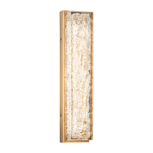 Solarithos 1-Light Modern Gold LED Crystal Wall Sconces