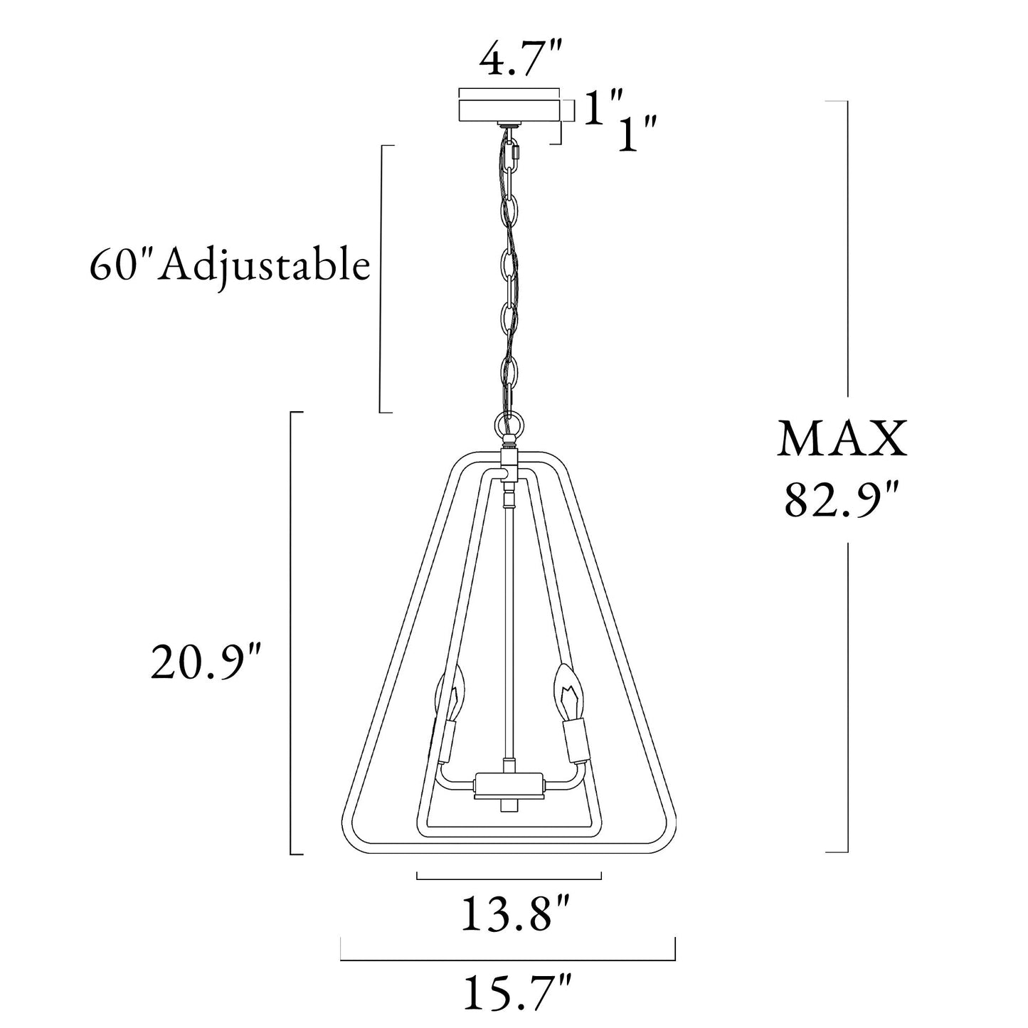 Eskiltuna 4-Light Small Brass Chandelier