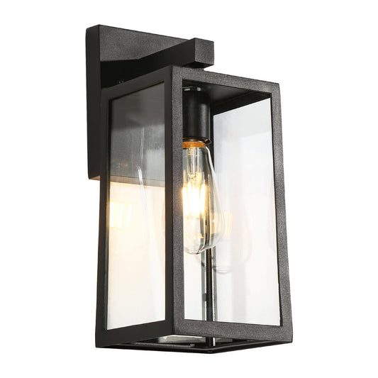 Andromacanican 6.7"H 1-Light Black Outdoor Wall Light