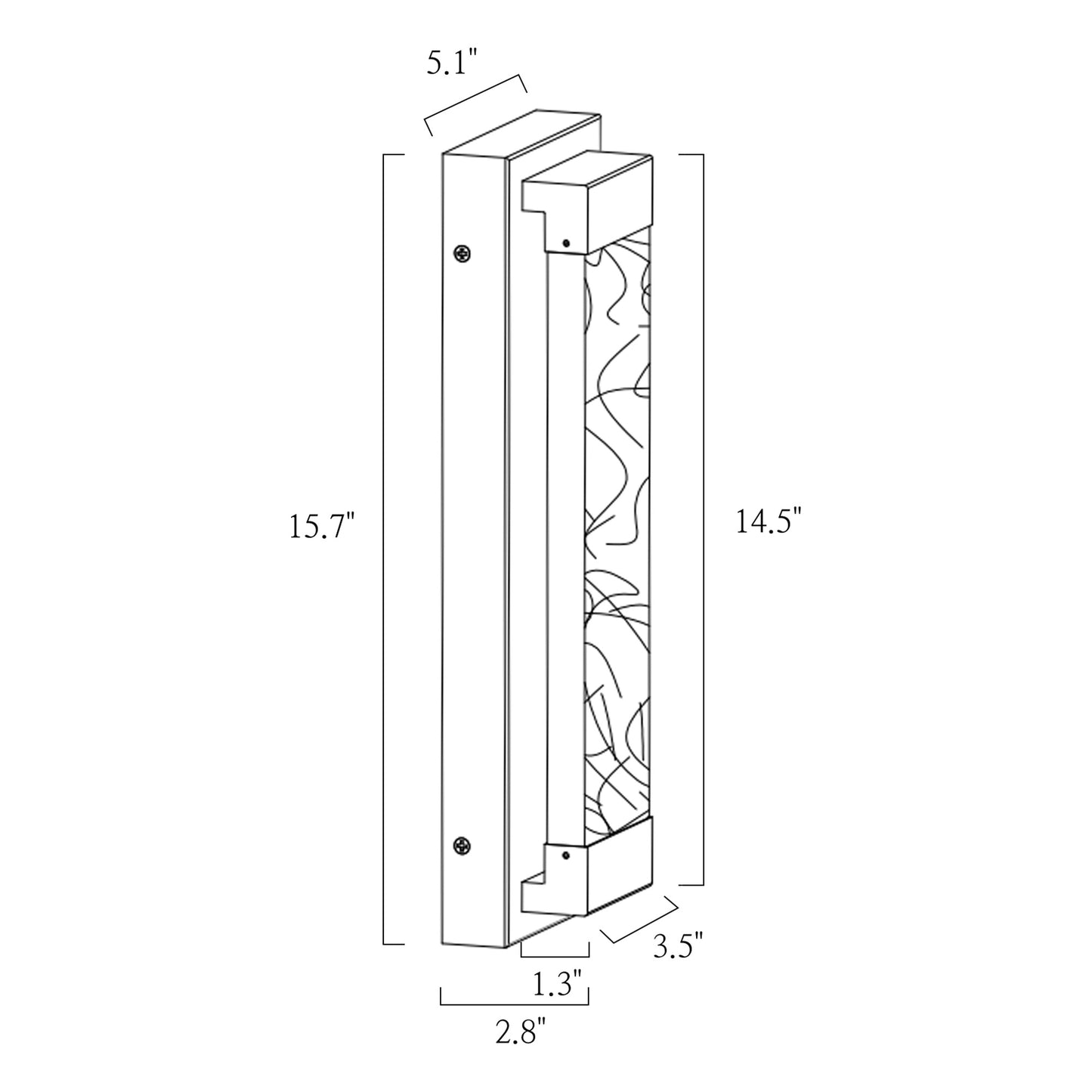 Modern 1-Light LED Gold Leaf Glass Wall Sconce