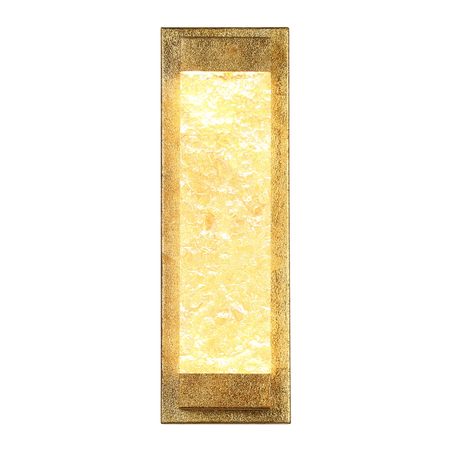 Modern 1-Light LED Gold Leaf Glass Wall Sconce