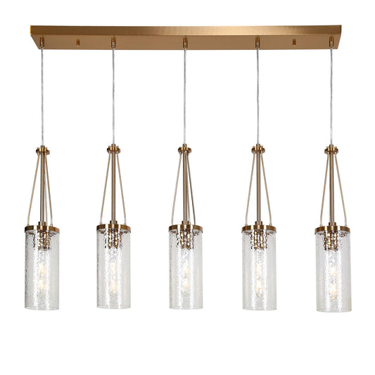 Letophafos 5-Light 41" Oversized Gold Modern Pendant Light Fixtures