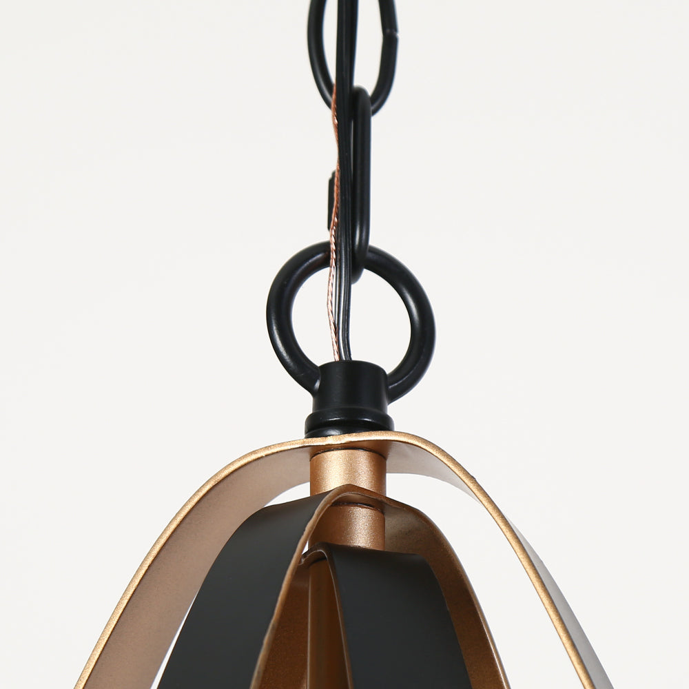 Pennieway 4-Light Small Black Chandelier