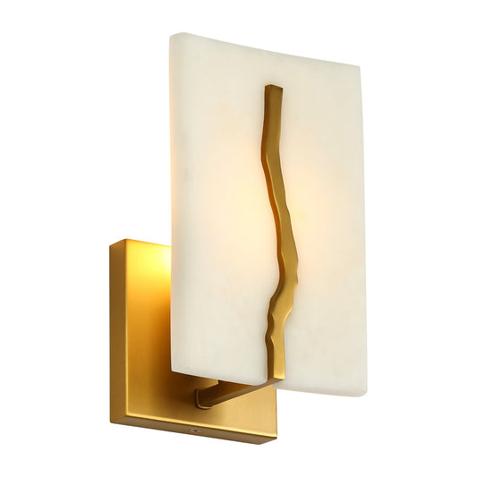 1-Light Modern White and Gold Wall Sconces,Candle Wall Light