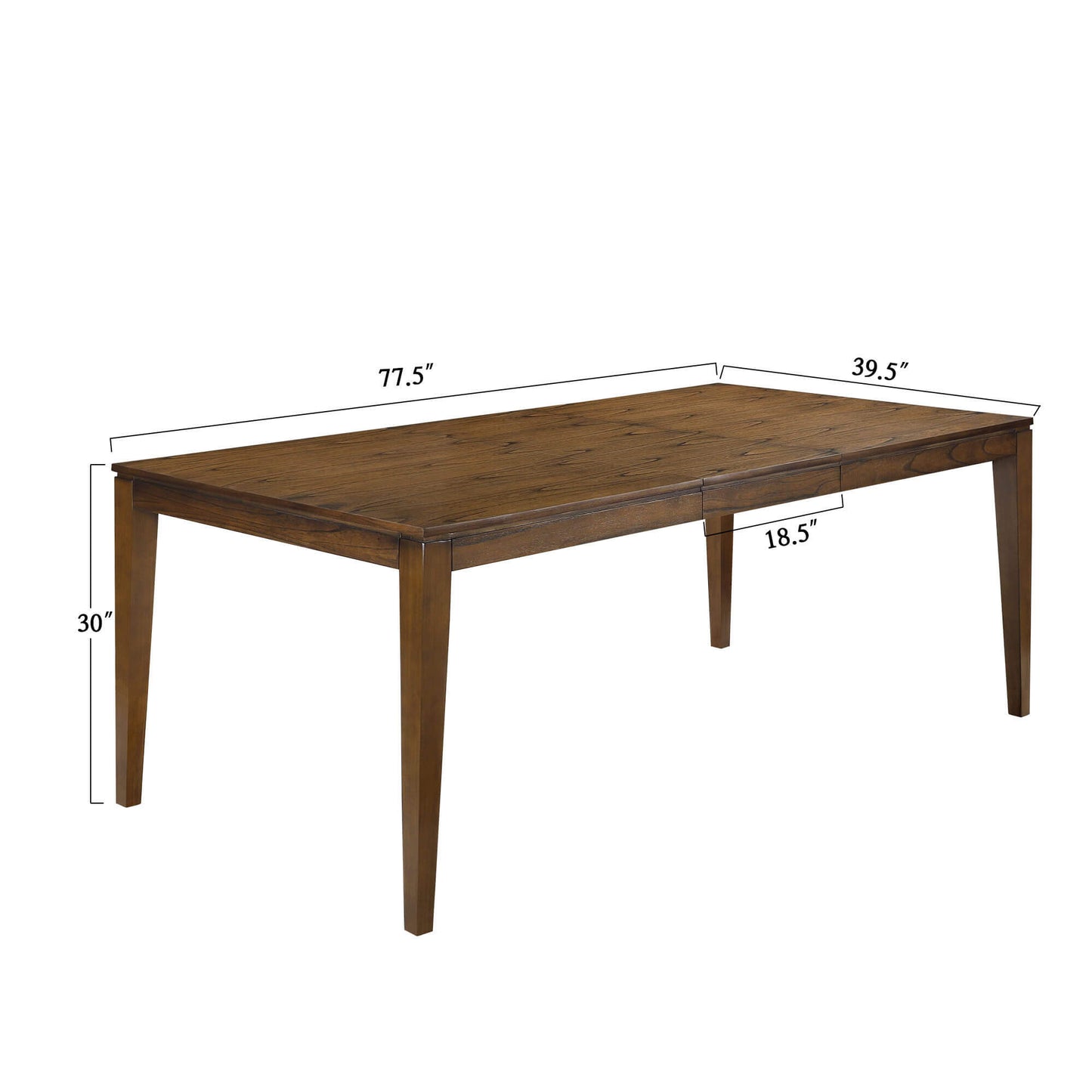 Rustic Wooden Dining Table with Extendable Design