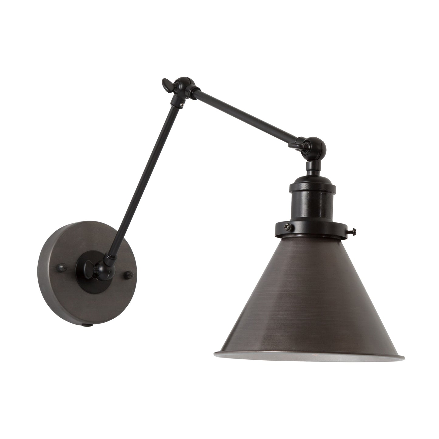 Wollemia 1-Light Industrial Silver Swing Arm Wall Sconces