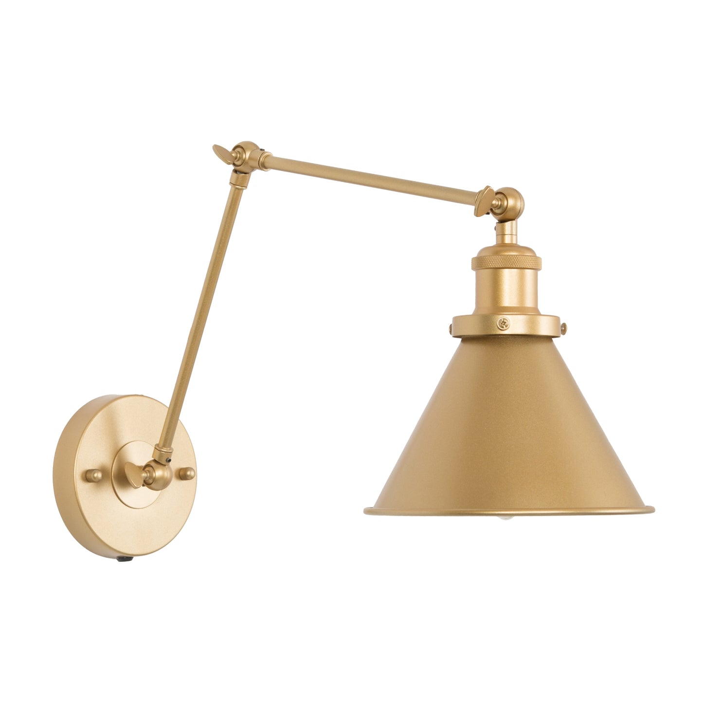 Wollemia 1-Light Modern Gold Swing Arm Wall Sconces