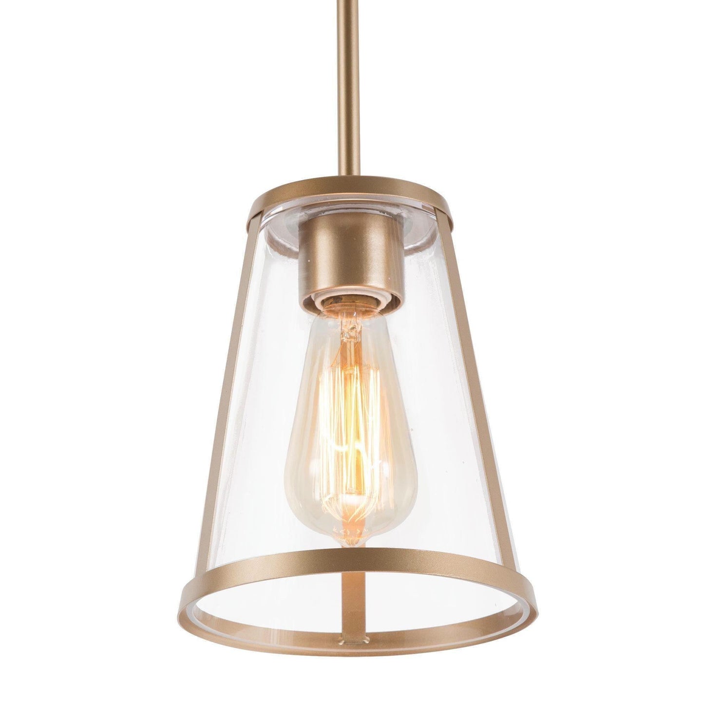 1-Light Gold Pendant Lights - Belles Lighting