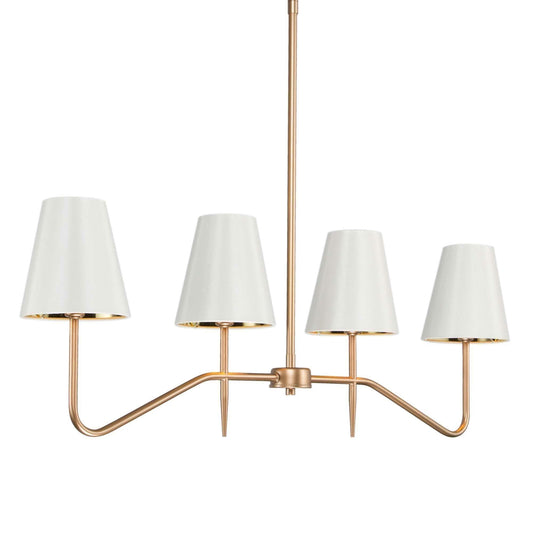 4-Light Gold Chandelier Linear Island Lights - Belles Lighting