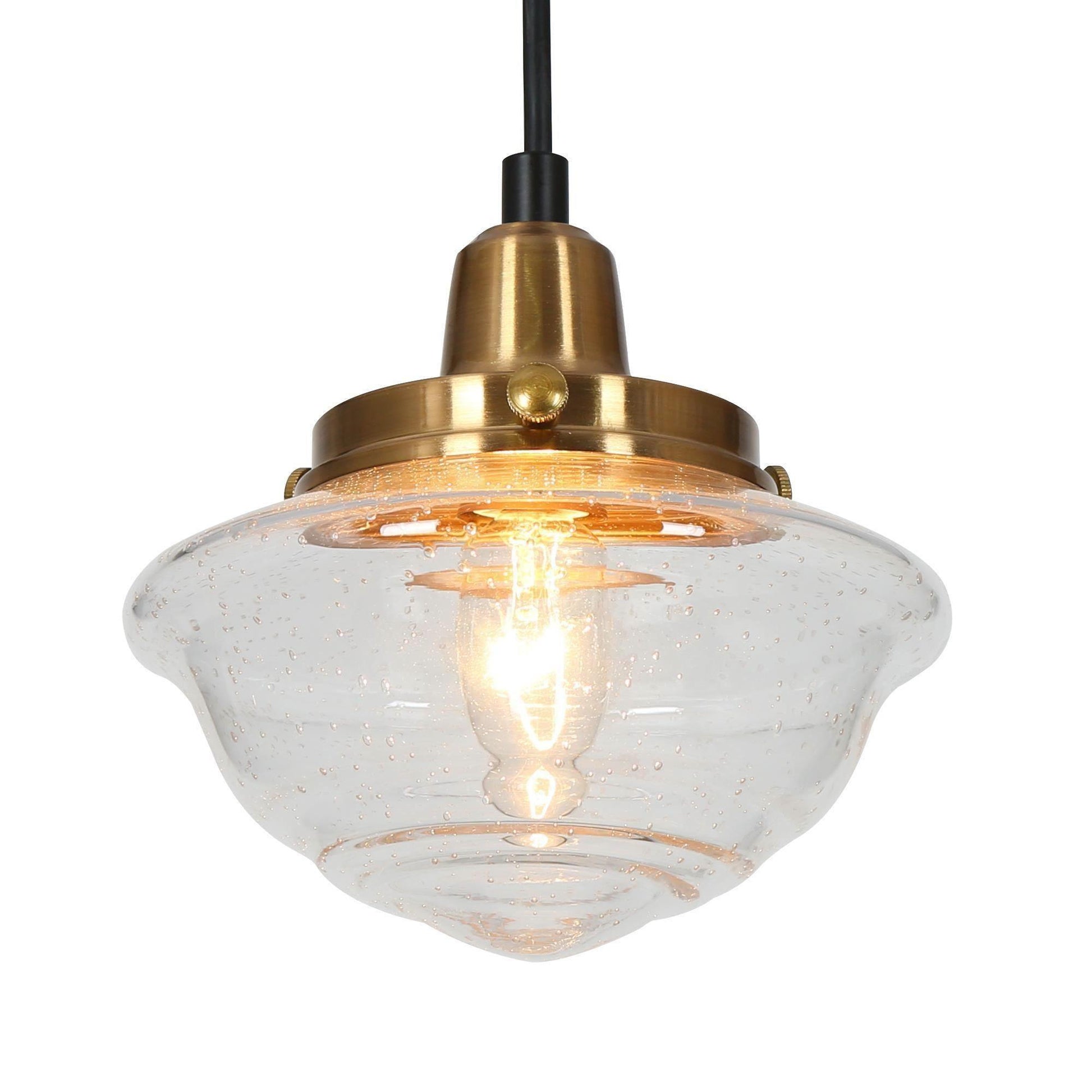 1-Light Glass Pendant Lights - Belles Lighting